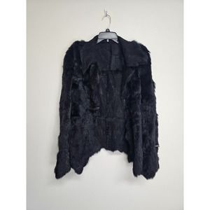 Sao Paulo Black Faux Fur Womens‎ Jacket Size 10
